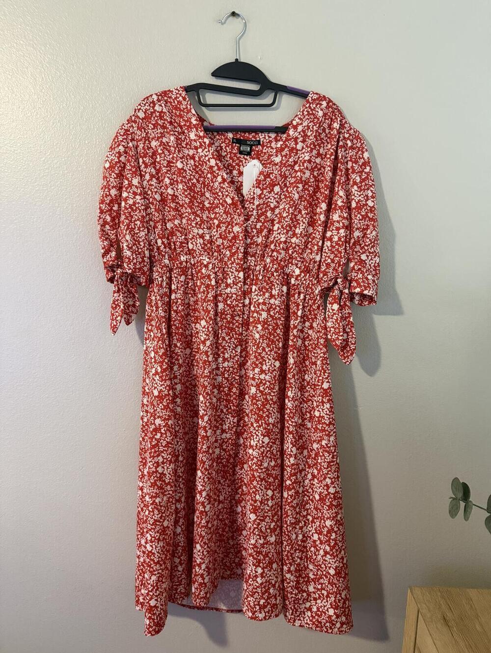 Red Zippi Maternity Dress | soon maternity | XL - Picture 4 of 7